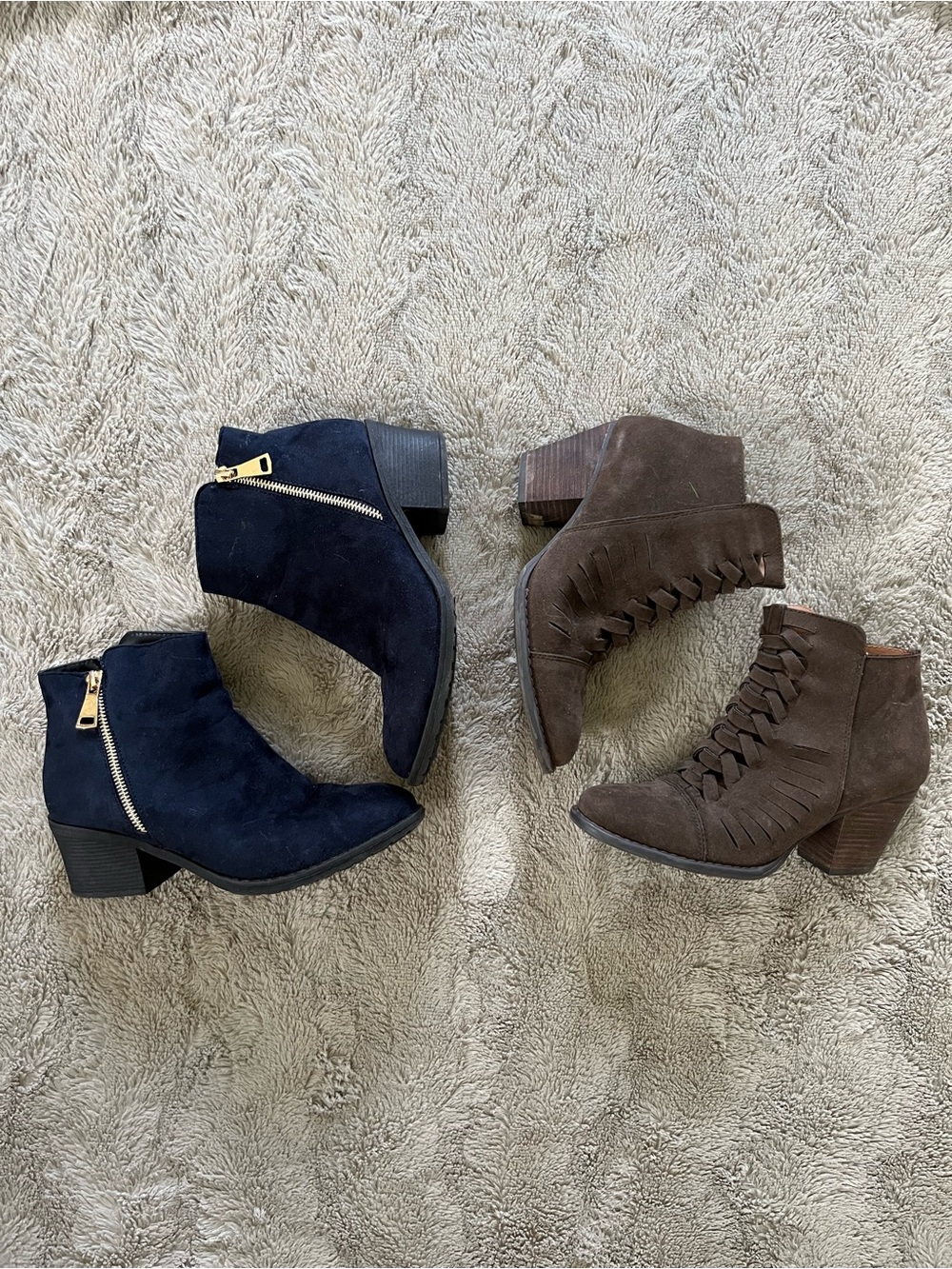 Two Pair - Faux Suede Ankle Booties